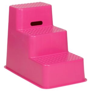 Trappe 3 trin opstigningsskammel pink