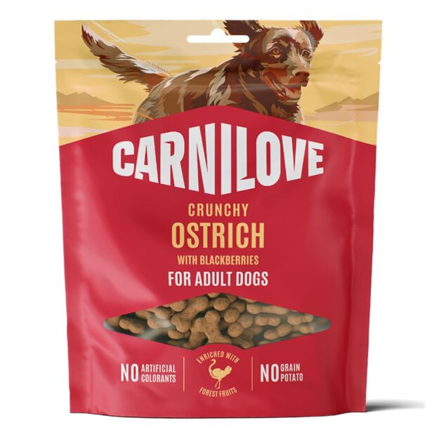 Carnilove crunchy snack struds brombær kornfrie hundekiks