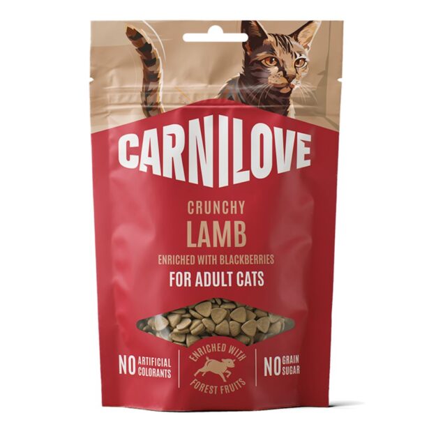 carnilove cat crunchy snack lam brombær