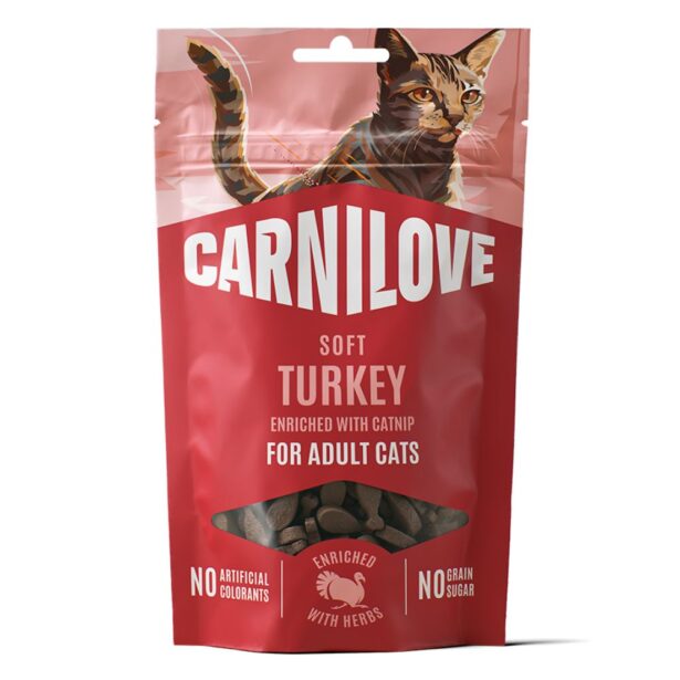 Carnilove cat soft snack kalkun og catnip