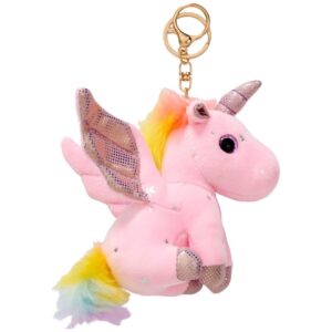 EQ AW26 Teddy nøglering lyserød enhjørning bamse