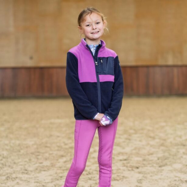 EQ Aw26 Allison fleece jakke pink navy