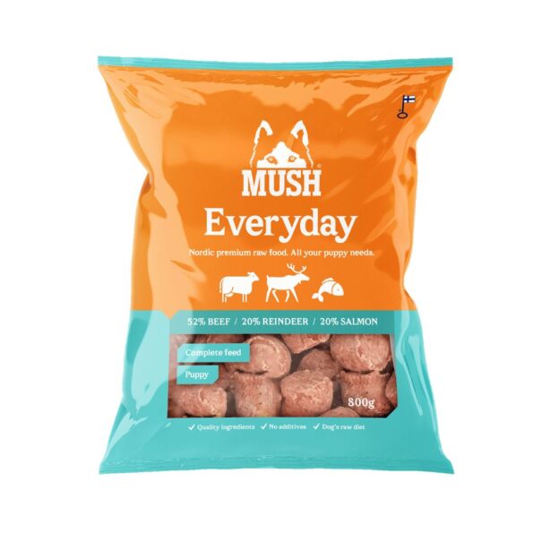 MUSH Everyday Isblå 800 g barf til hvalpe